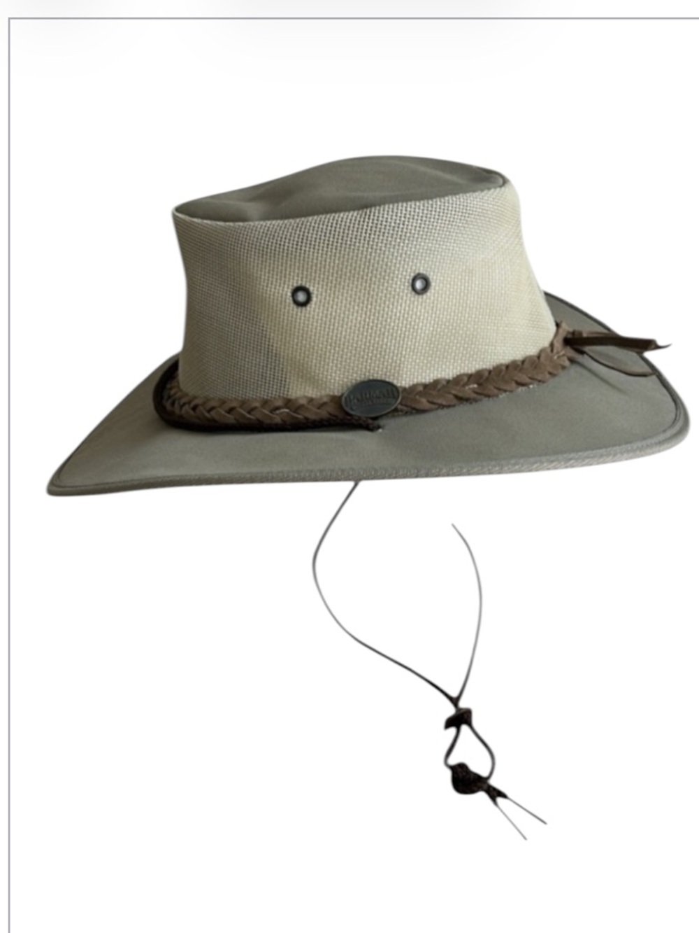 Barmah Canvas Drover Classic Australian Hat Khaki Men size M
